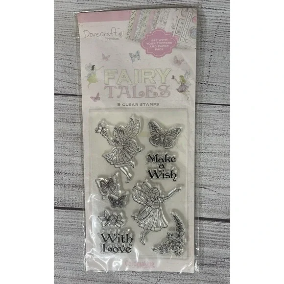 New Dovecraft Fairy Tales 9 Clear Photopolymer Stamps Cardmaking Scrapbooking - Picture 1 of 5